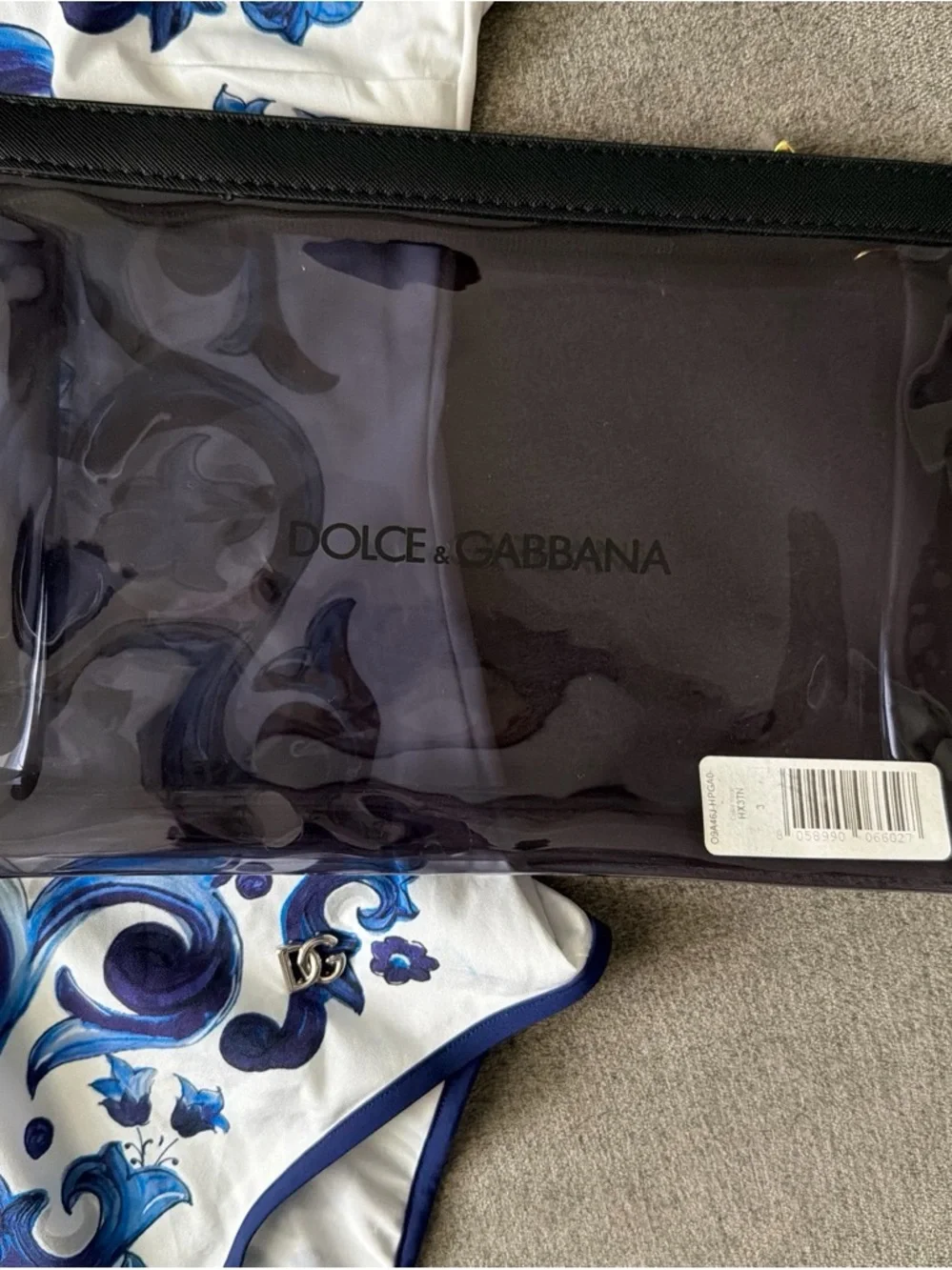 Brand New Authentic Dolce & Gabbana Miaolica one piece swimsuit -Blue - Picture 2 of 6